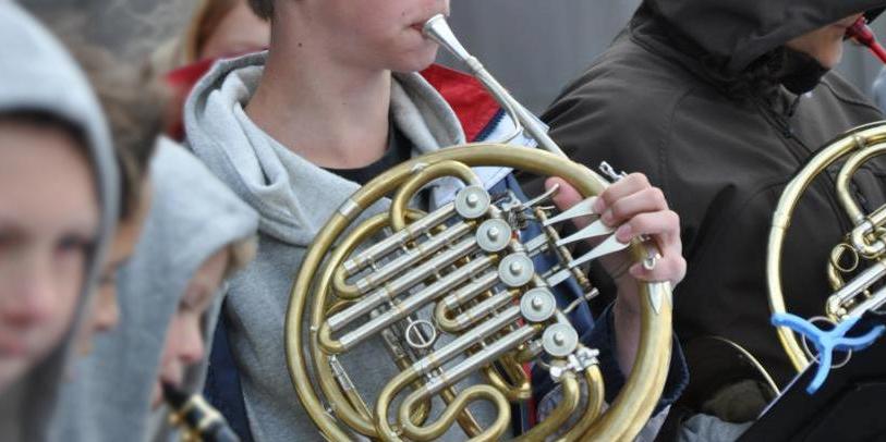 Bilde/illustrasjon om Vinderen Skole Musikkorps